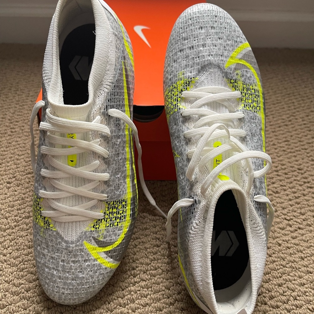 Nike Gray and Yellow Women's Cleats